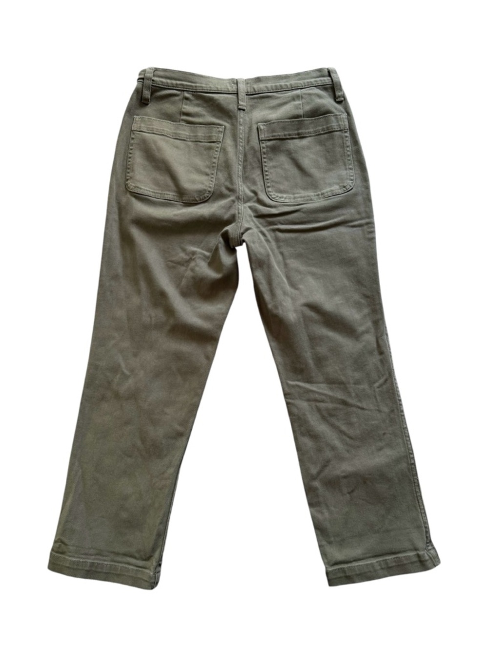 J.Crew Straight Leg Crop Pants Womens 28 Olive Green High Rise Stretch Cotton - Picture 5 of 8
